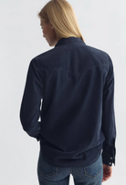 Travis Corduroy Shirt in Dusk Navy-Shirts-Nili Lotan-Navy-XS-Mercantile Portland
