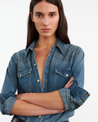 Travis Shirt-Denim-Nili Lotan-Classic Wash-XS-Mercantile Portland