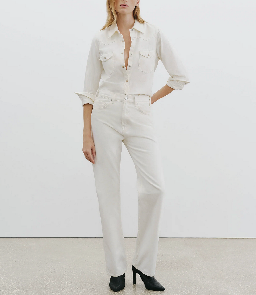 Travis Shirt in Cream-Shirts-Nili Lotan-Cream-XS-Mercantile Portland