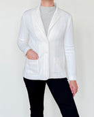 Treccia Textured Wool Blazer in Bianco-Clothing-Amina Rubinacci-Bianco-38-Mercantile Portland