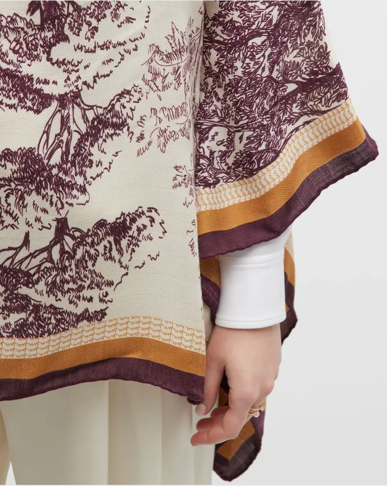 "Trees" Poncho-Kaftans and Ponchos-Rani Arabella-Cerise-OS-Mercantile Portland