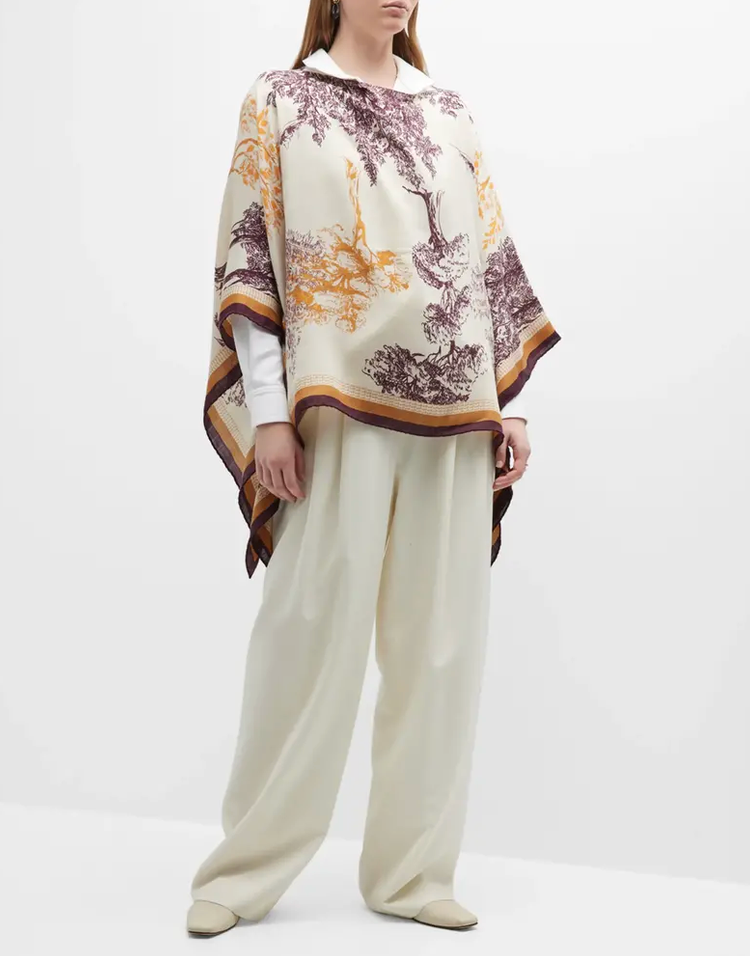 "Trees" Poncho-Kaftans and Ponchos-Rani Arabella-Cerise-OS-Mercantile Portland