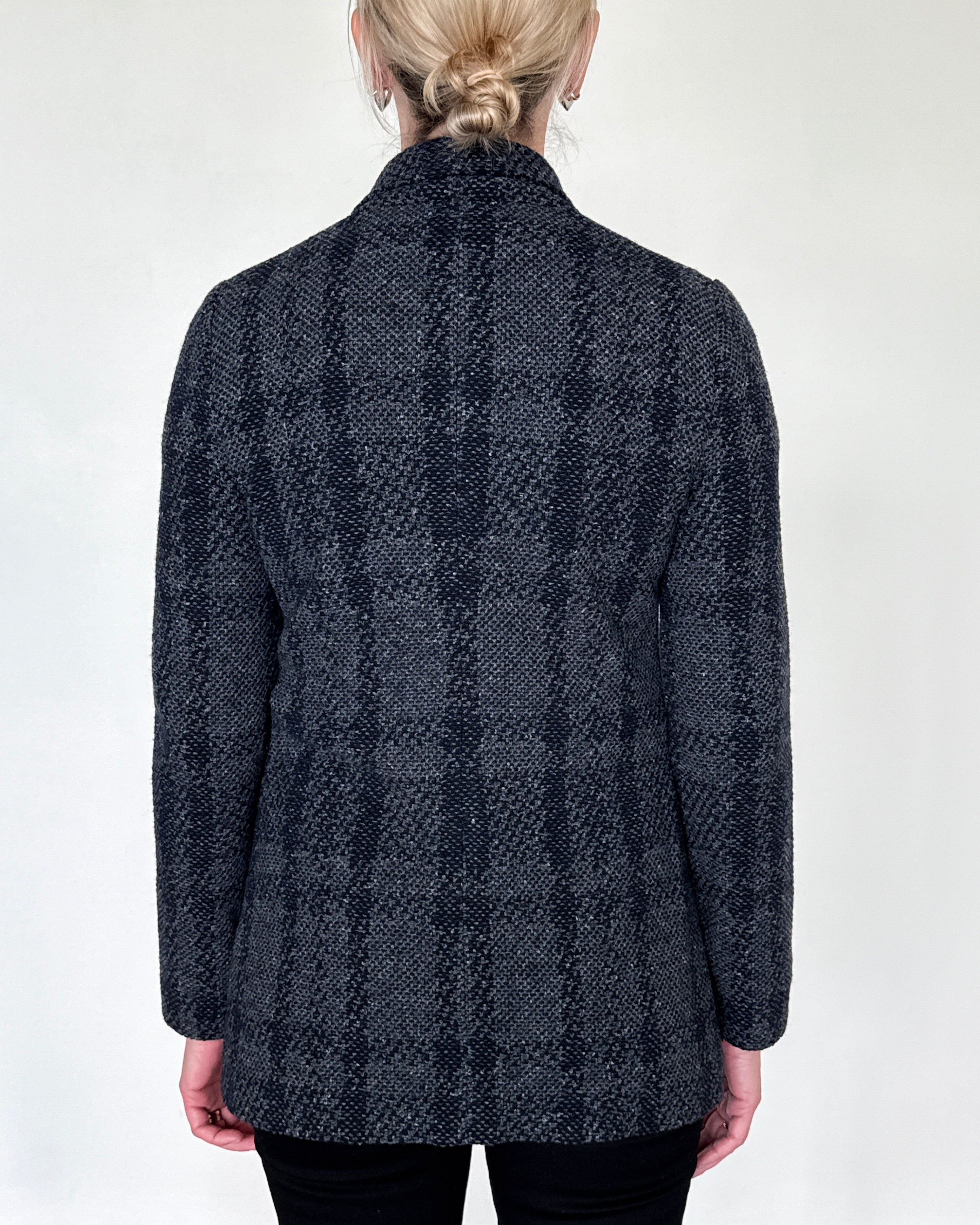 Trend Long Jacket in Navy Smog-Clothing-Amina Rubinacci-Smog-38-Mercantile Portland