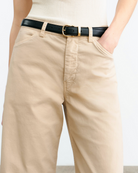 Tribeca Cotton Pant in Sandstone-Pants-Nili Lotan-Sandstone-2-Mercantile Portland