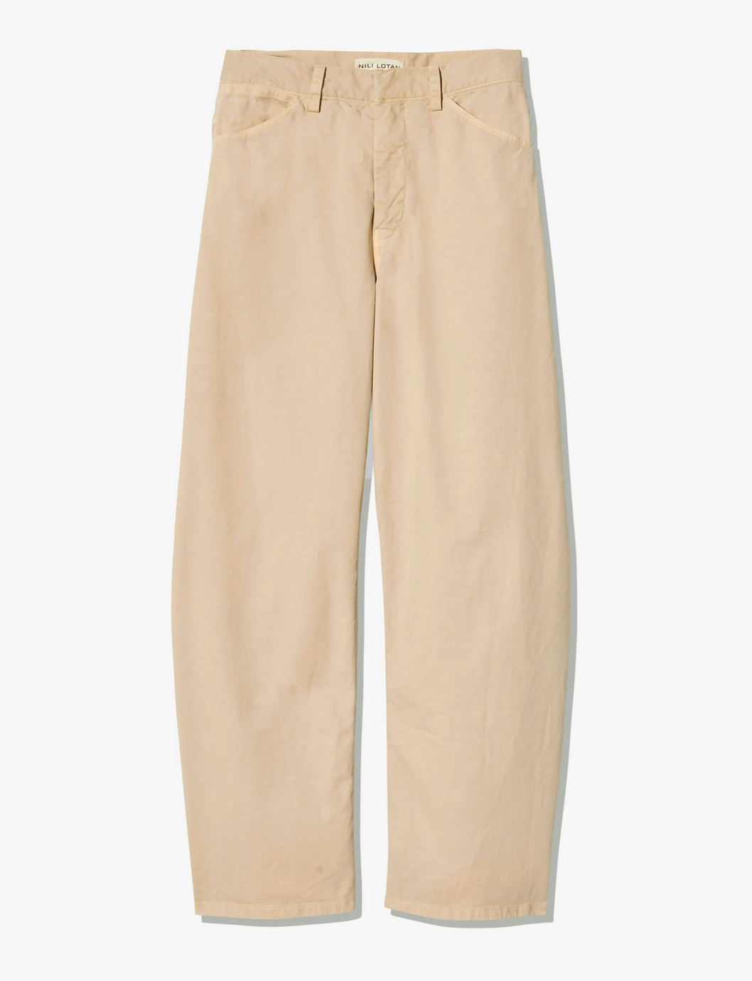 Tribeca Cotton Pant in Sandstone-Pants-Nili Lotan-Sandstone-2-Mercantile Portland