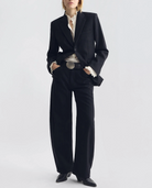 Tribeca Pant in Black Pinstripes-Pants-Nili Lotan-Black Pinstripe-00-Mercantile Portland