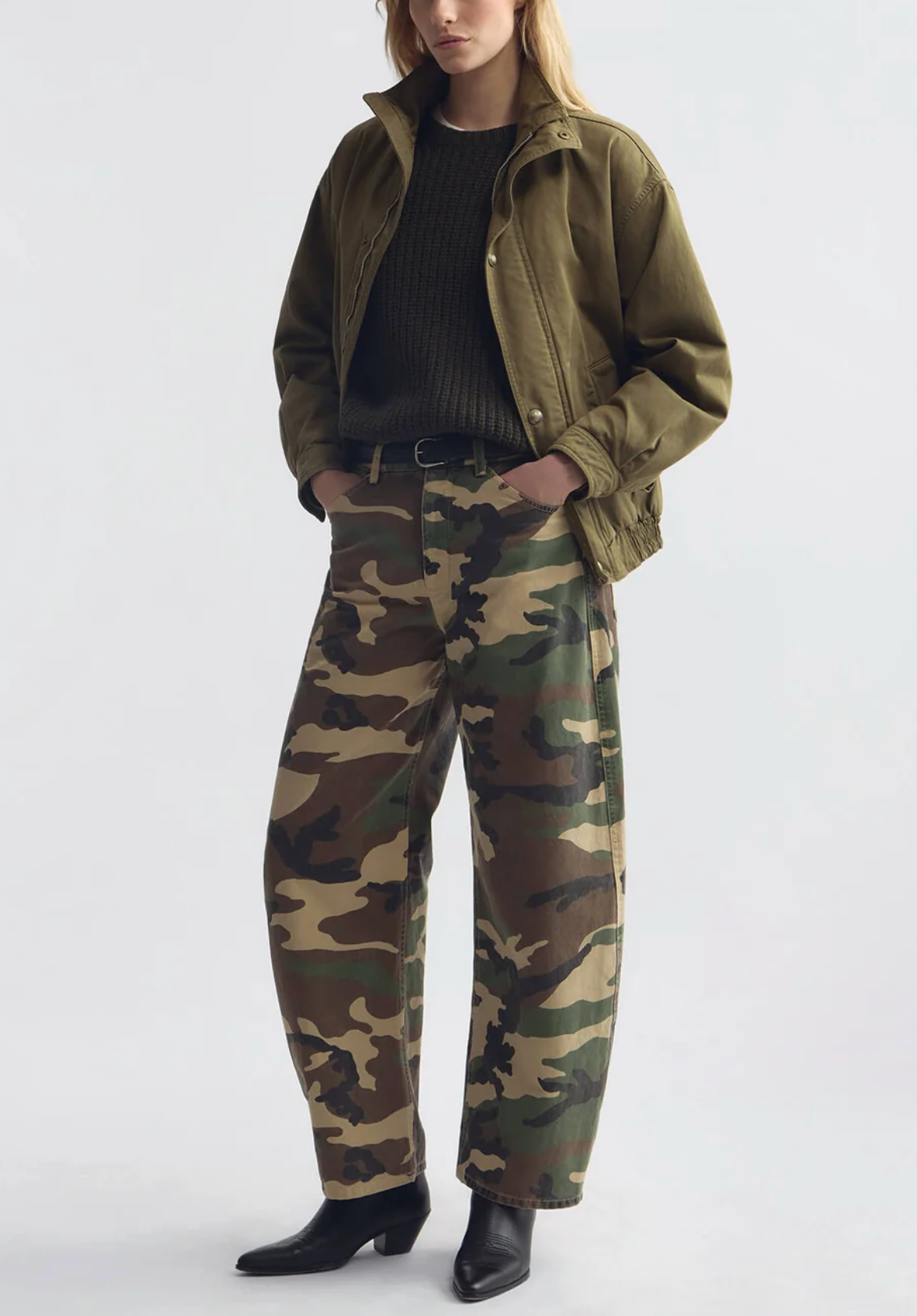Tribeca Pant in Khaki Camo-Pants-Nili Lotan-Khaki Camo-00-Mercantile Portland