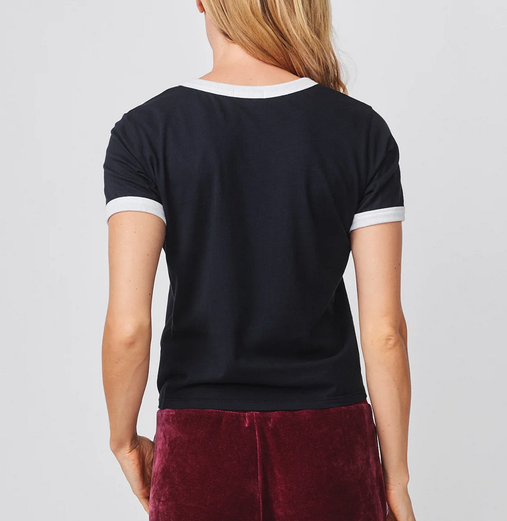 Trophy Club Ringer Boxy Tee-T-Shirts-Sundry-Deep Navy-XS-Mercantile Portland