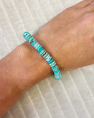 Turquoise and Diamond Beaded Bracelet-Accessories-Sydney Evan-OS-Mercantile Portland