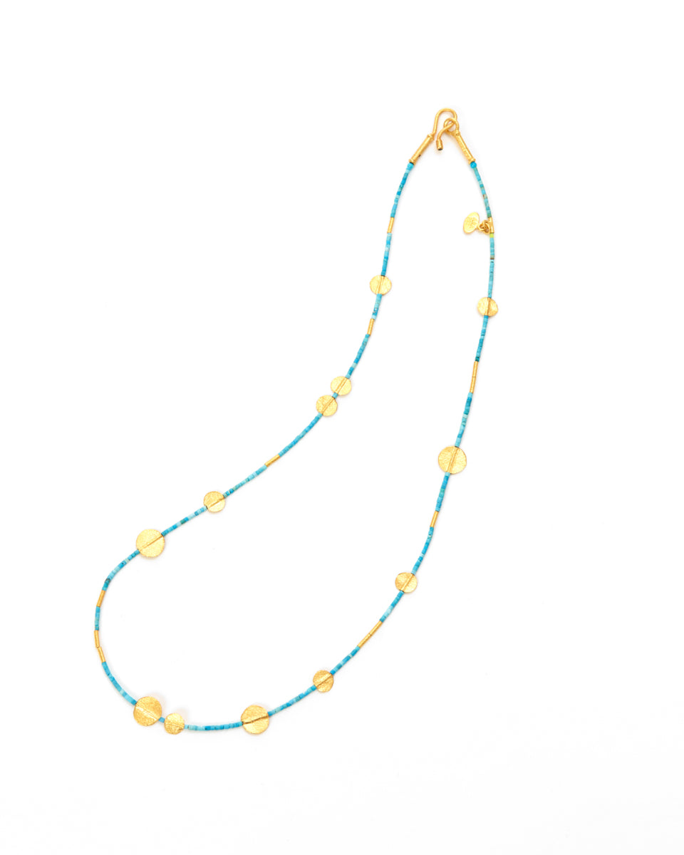 Turquoise Bead Necklace-Accessories-Ara Collection-OS-Mercantile Portland