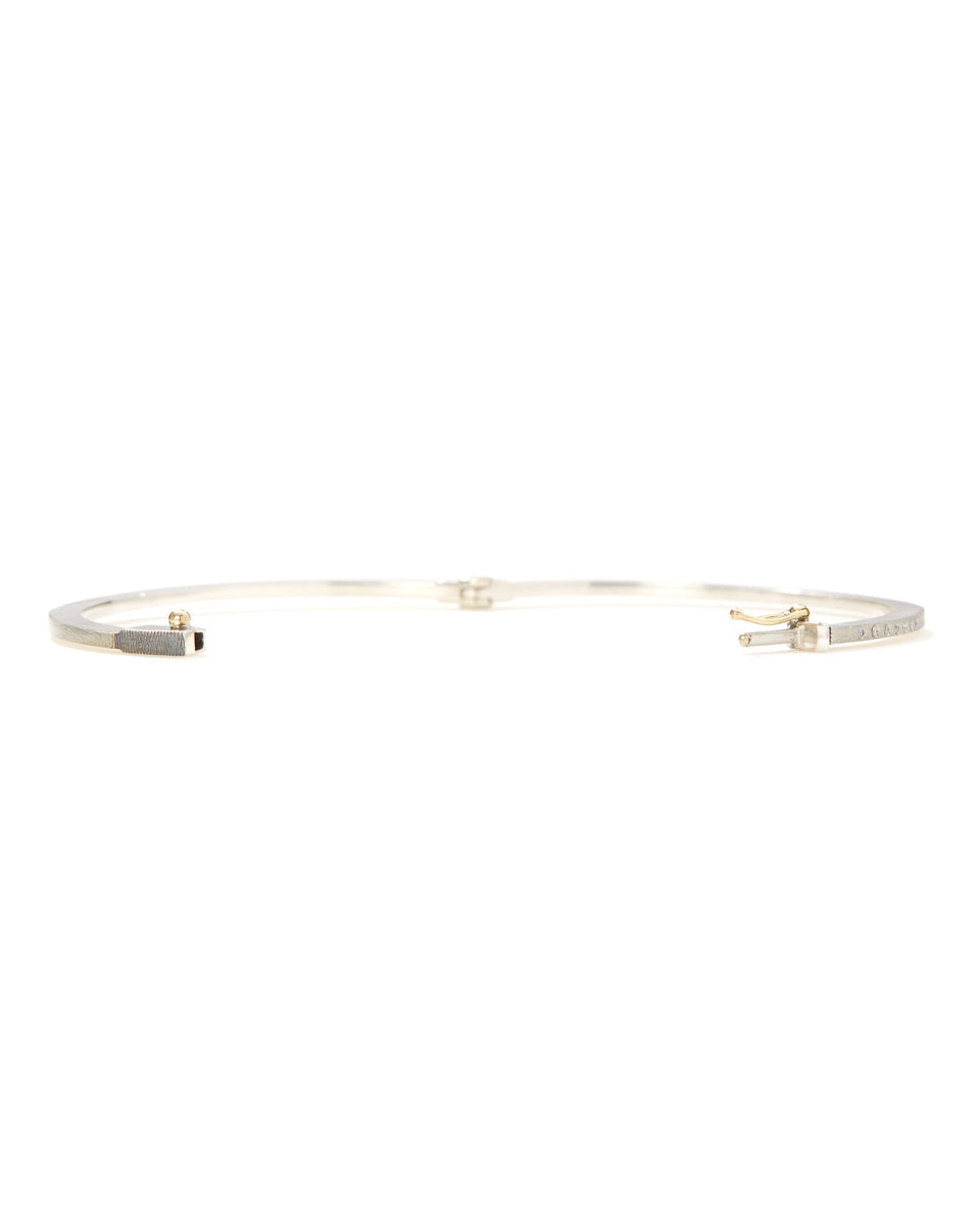 Twenty One 1.8mm White Gold Bangle-Accessories-Rene Escobar-Mercantile Portland