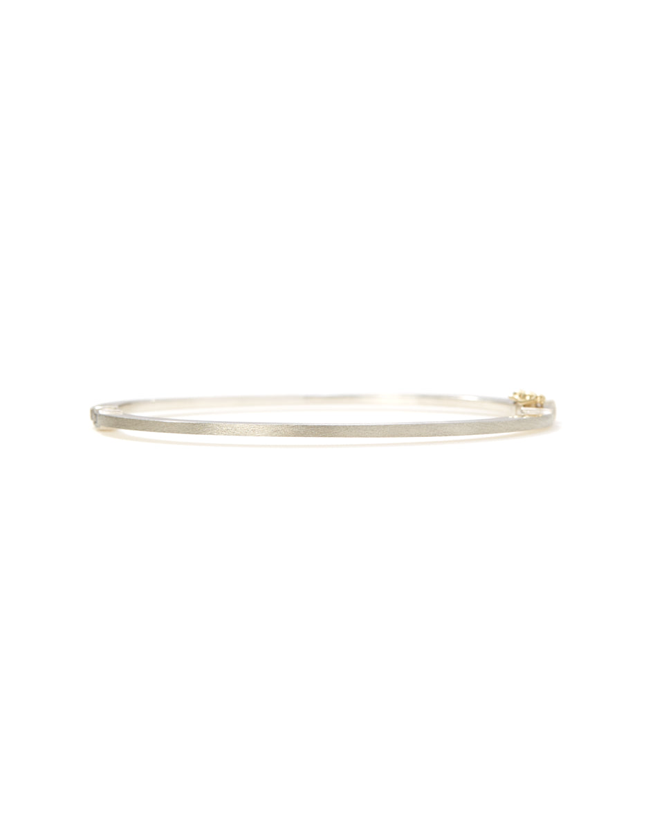 Twenty One 1.8mm White Gold Bangle-Accessories-Rene Escobar-Mercantile Portland