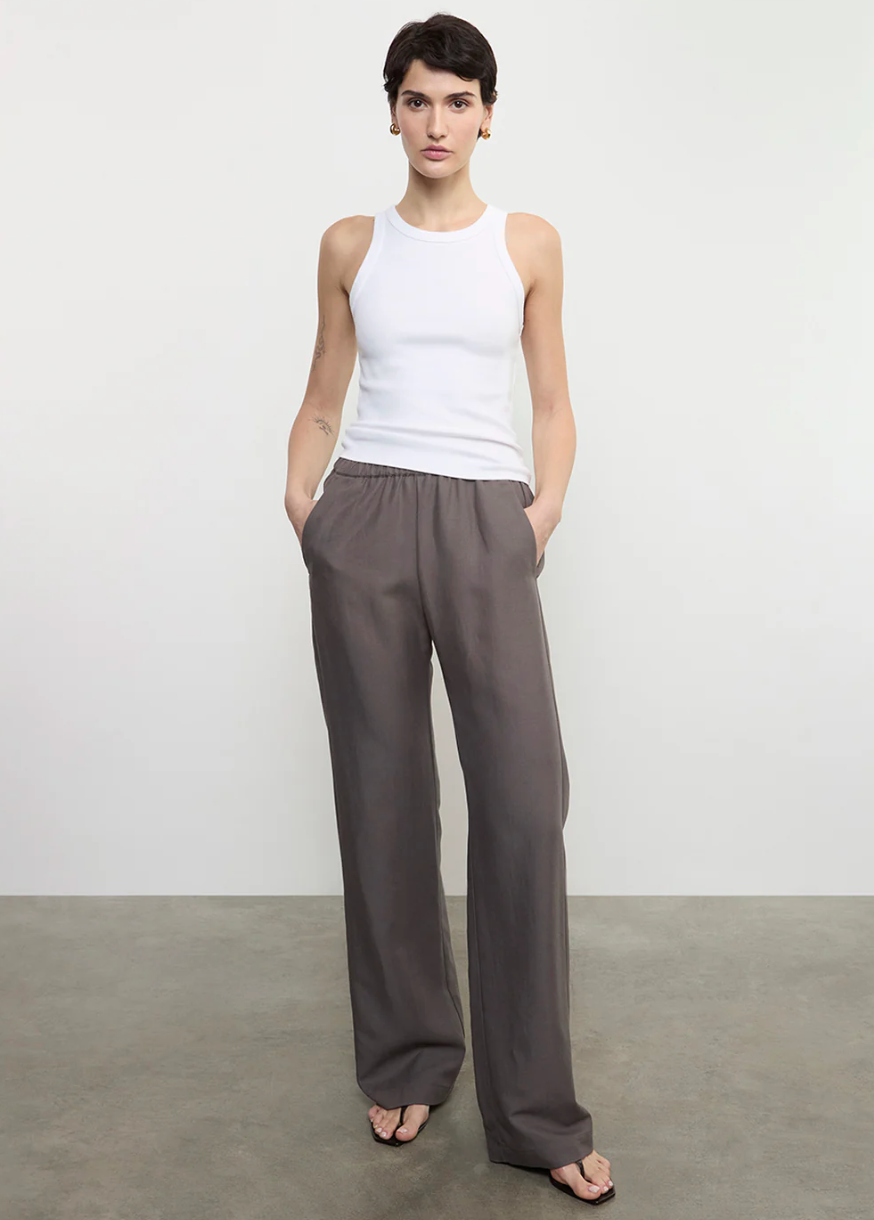 Twill Everywhere Pant-Clothing-Enza Costa-Iron-0-Mercantile Portland