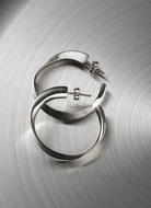 Twist Wave Hoops in Silver Plate-Jewelry-Otiumberg-Silver-OS-Mercantile Portland