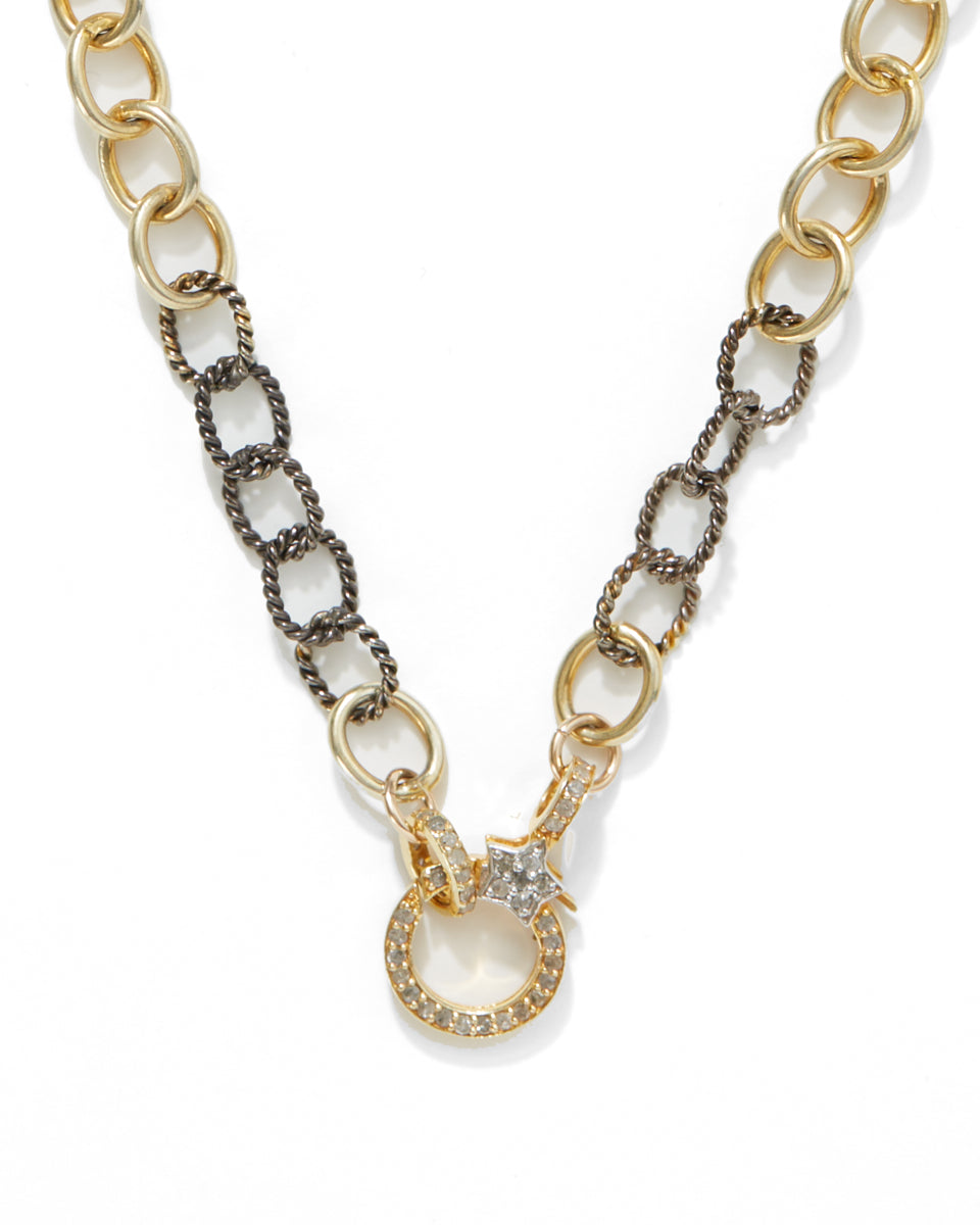 Two-Tone Baby Link Necklace-Jewelry-Paula Rosen-OS-Mercantile Portland