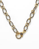 Two-Tone Circle Chain Necklace-Jewelry-Paula Rosen-OS-Mercantile Portland