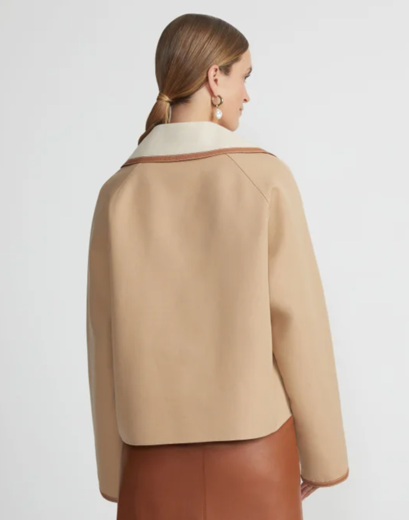 Two Tone Reversible Lapel Jacket-Clothing-Lafayette 148-Birch/Raffia-XS-Mercantile Portland