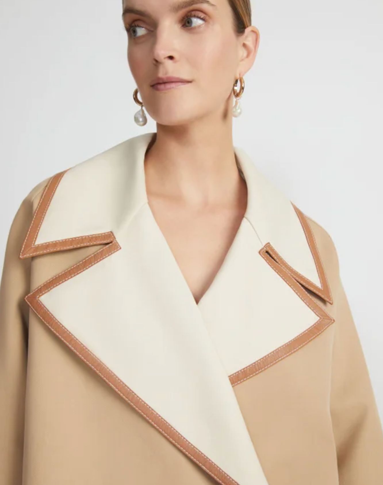 Two Tone Reversible Lapel Jacket-Clothing-Lafayette 148-Birch/Raffia-XS-Mercantile Portland