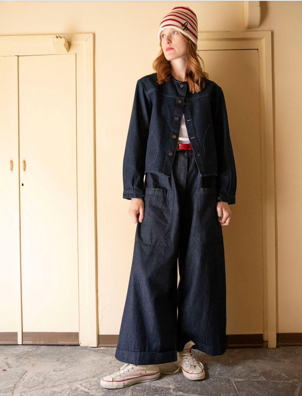 Type 127 Denim Jacket-Clothing-Peppino Peppino-Dark Blue-XS-Mercantile Portland