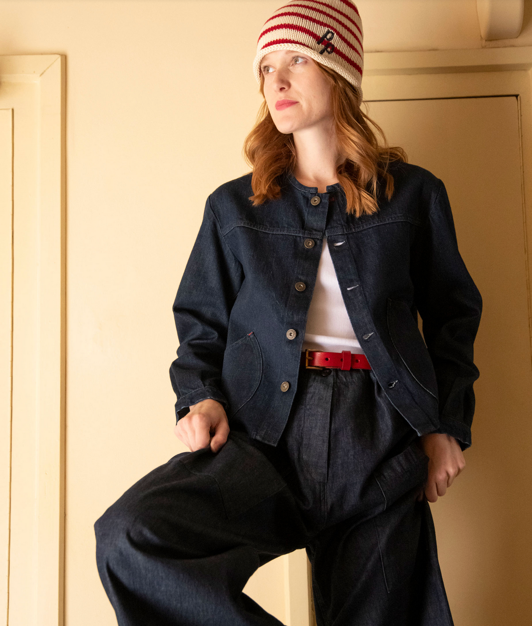 Type 127 Denim Jacket-Clothing-Peppino Peppino-Dark Blue-XS-Mercantile Portland