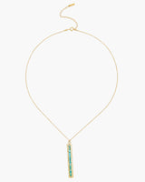Turquoise Slim Dog Tag Necklace-Chan Luu-Mercantile Portland