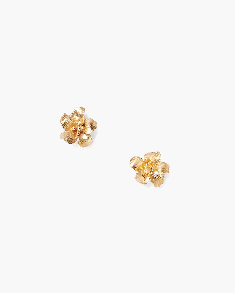 Gold Hibiscus Stud Earrings-Chan Luu-Mercantile Portland