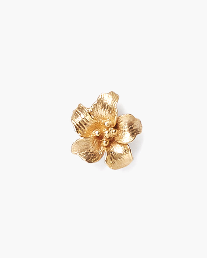Gold Hibiscus Stud Earrings-Chan Luu-Mercantile Portland