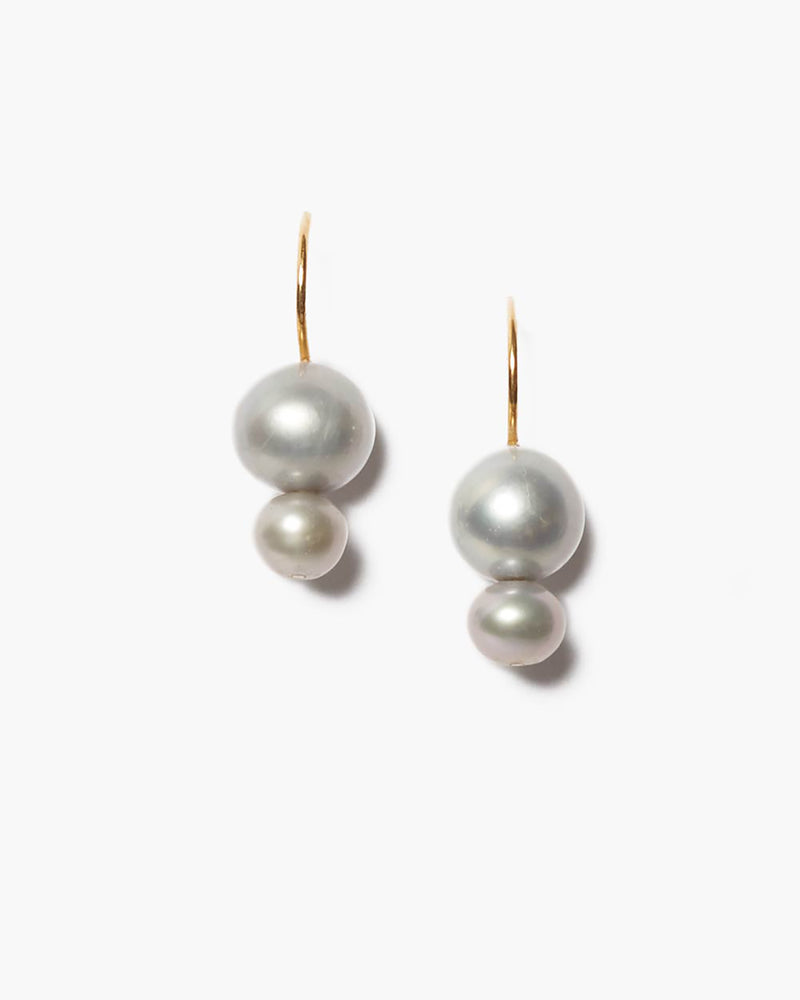 Grey Pearl Phoebe Drop Earrings-Chan Luu-Mercantile Portland