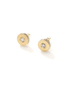 Valeri Yellow Gold Stud Earrings-Accessories-Rene Escobar-Mercantile Portland