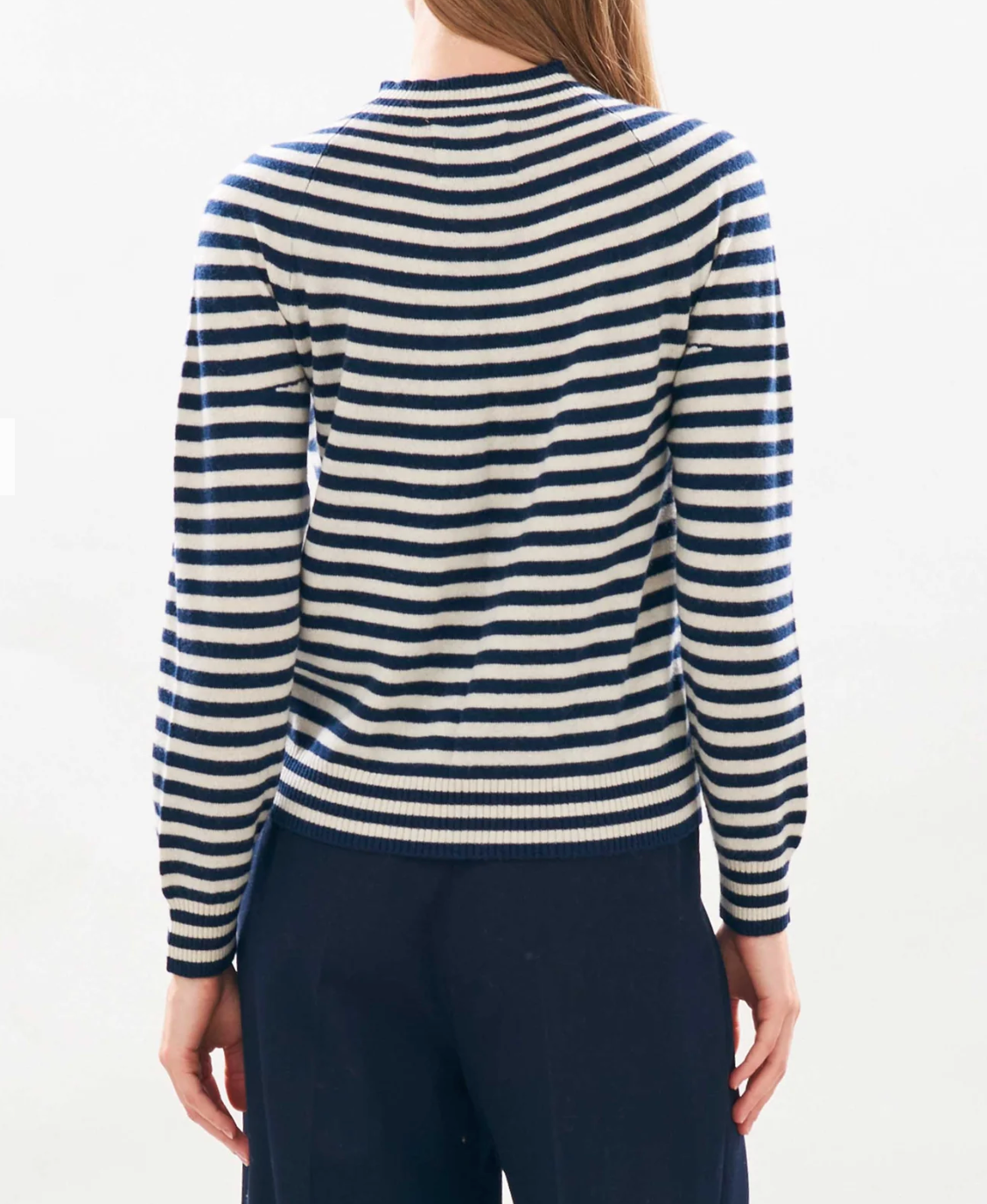 Vary Stripe Crew-Clothing-Jumper 1234-Black / Cream-1-Mercantile Portland