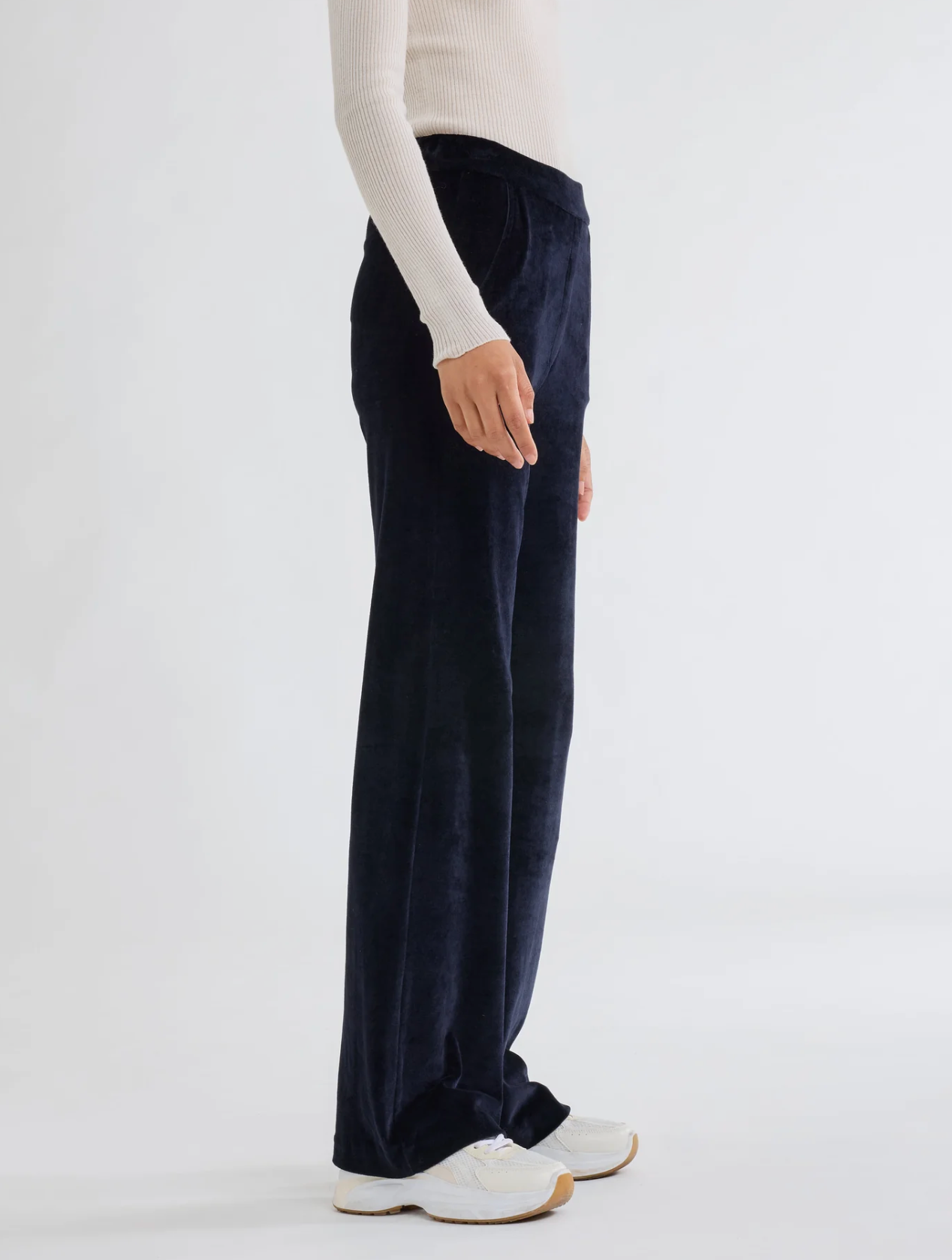 Velour Wide Leg Pant-Clothing-Majestic Filatures-Black-1-Mercantile Portland