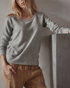 Vintage French Terry Sweatshirt-Sweaters-James Perse-Grey-0-Mercantile Portland