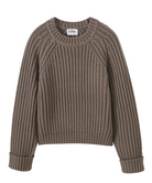 Violetta Chunky Ribbed Cotton Pullover-Sweaters-27 Miles-Driftwood-XS-Mercantile Portland