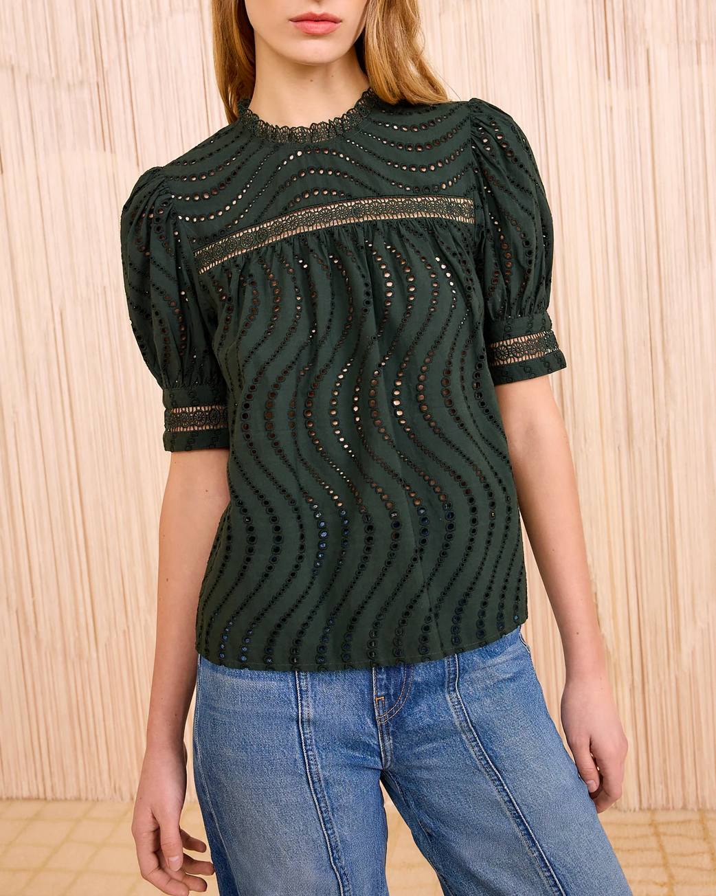 Virginia Blouse in Cypress-Clothing-Ulla Johnson-Cypress-2-Mercantile Portland