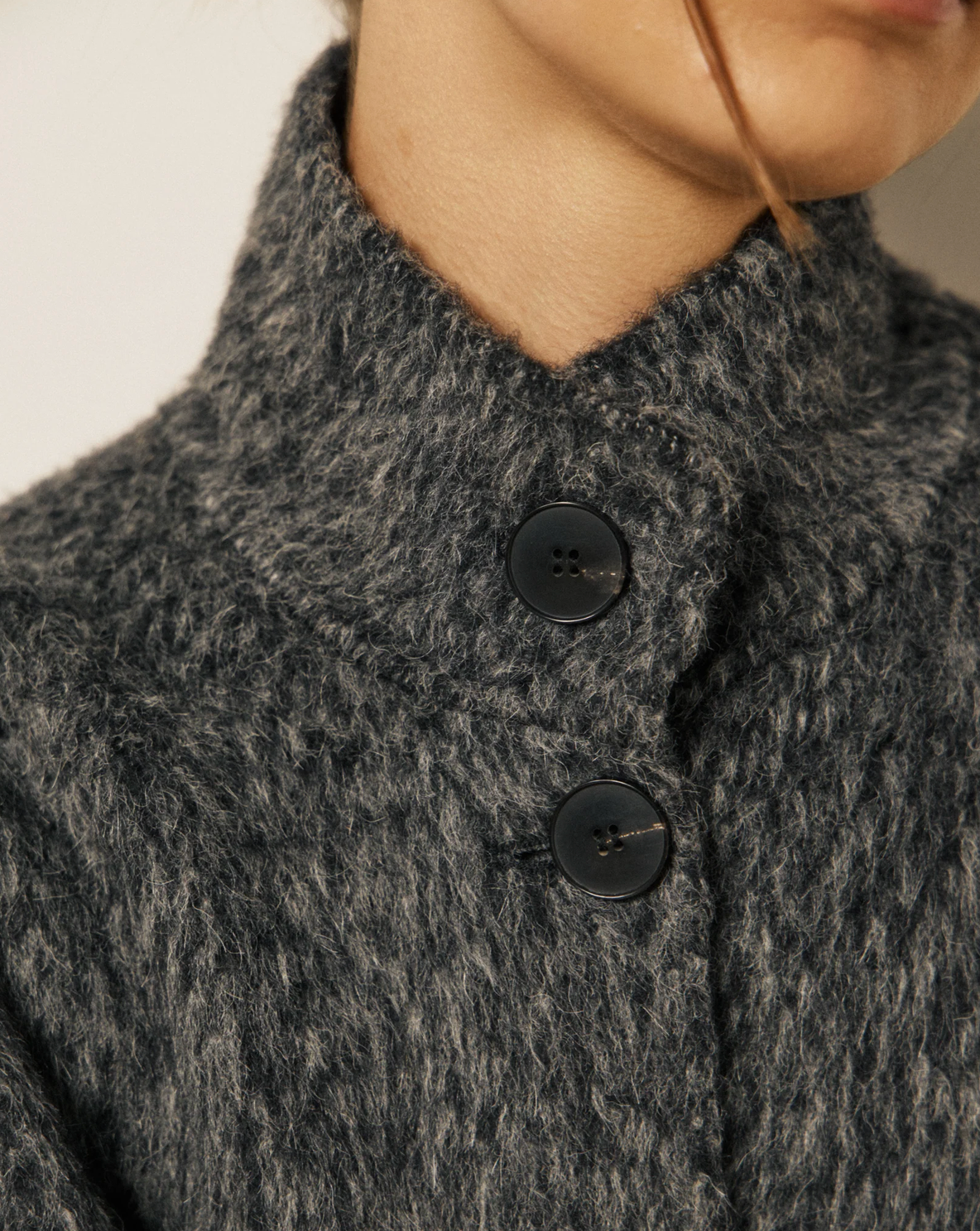 Vivien Jacket in Double-Faced Wool & Alpaca-Outerwear-HARTFORD-Grey-1-Mercantile Portland
