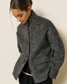 Vivien Jacket in Double-Faced Wool & Alpaca-Outerwear-HARTFORD-Grey-1-Mercantile Portland