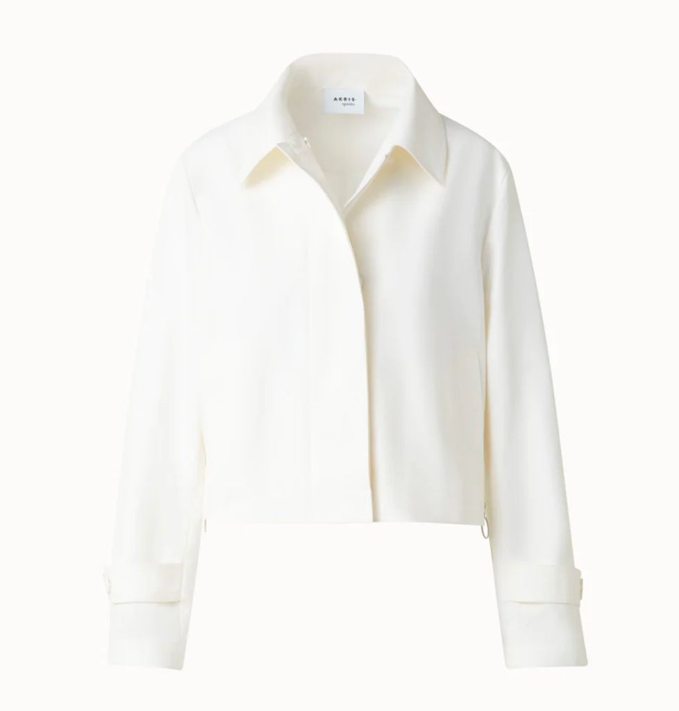 Water Repellent Jacket-Outerwear-Akris Punto-CREAM-2-Mercantile Portland