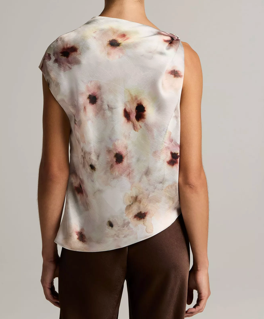 Watercolor Floral Satin Top-Tops-Vince-Soft Peony-S-Mercantile Portland
