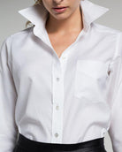 Weekend Shirt in Pique-a-Boo-Shirts-Sarah Alexandra-White-0-Mercantile Portland