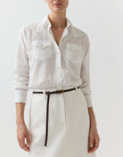 Western Shirt in White Eyelet-Shirts-Mashburn-White-XS-Mercantile Portland