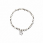 White Diamond Bow Charm Bracelet-Jewelry-Sydney Evan-OS-WG-Mercantile Portland