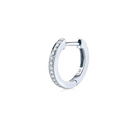 White Gold & Pavé Diamond Huggie Hoop-Jewelry-Sydney Evan-White Gold-OS-Mercantile Portland