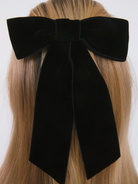 Wide Velvet Bow Barrette-Accessories-Jennifer Behr-Black-OS-Mercantile Portland