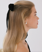 Wide Velvet Bow Barrette-Accessories-Jennifer Behr-Black-OS-Mercantile Portland