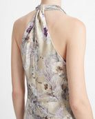 Wild Flower Cowl-Neck Halter Dress-Dresses-Vince-Sand-0-Mercantile Portland
