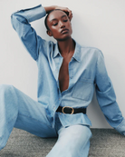 Wilson Top in Denim Shirting-Clothing-TWP-Vintage Wash-XS/S-Mercantile Portland
