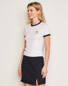 Women's Mon Cheri Ringer Shrunken Tee-Shirts-Sundry-Optic White-XS-Mercantile Portland