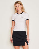 Women's Mon Cheri Ringer Shrunken Tee-Shirts-Sundry-Optic White-XS-Mercantile Portland