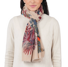 Woodland Embroidered Wool Scarf in Vanilla-Scarves and Wraps-Mercantile Portland-Vanilla-OS-Mercantile Portland
