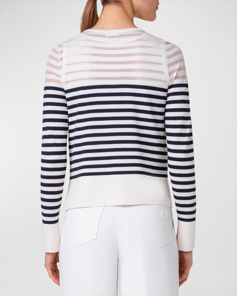 Akris punto striped sweater best sale